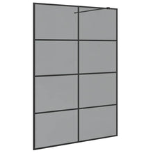 Inloop Douche Wand Zwart 140 x 195 cm gehard glas