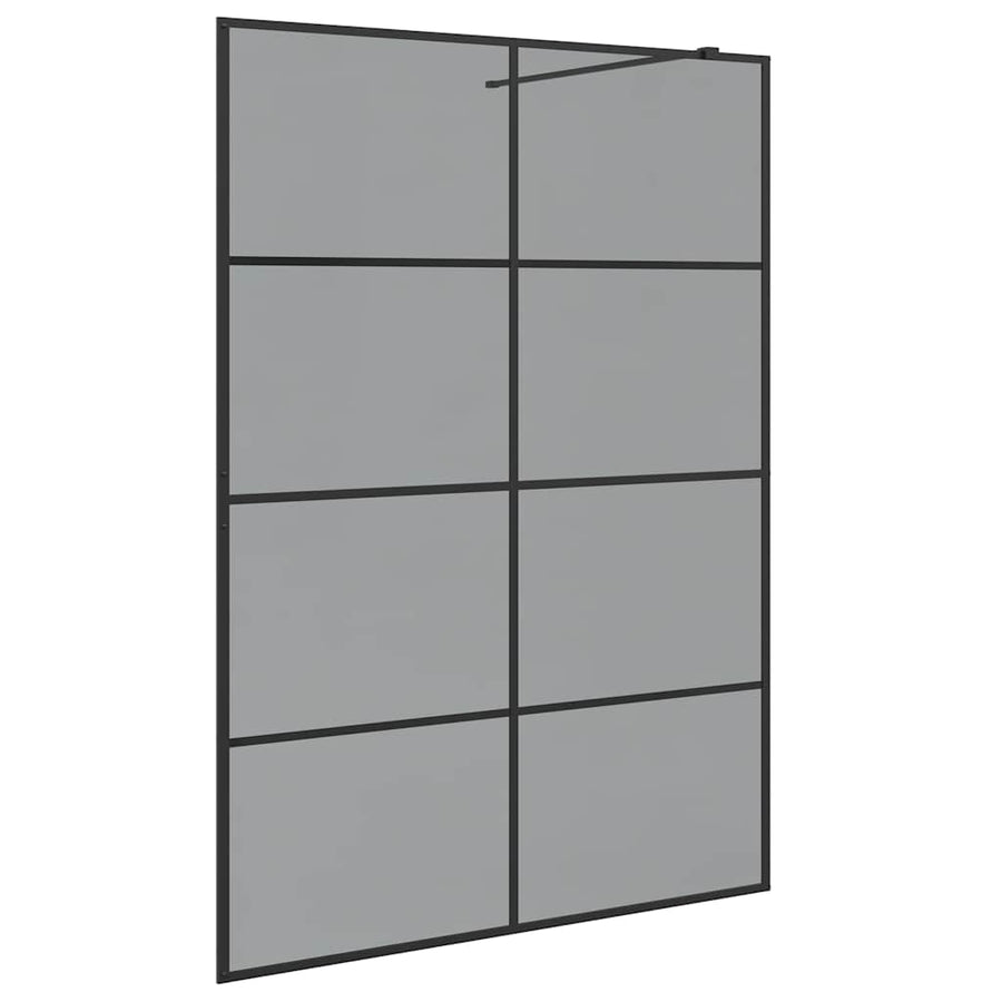 Inloop Douche Wand Zwart 140 x 195 cm gehard glas