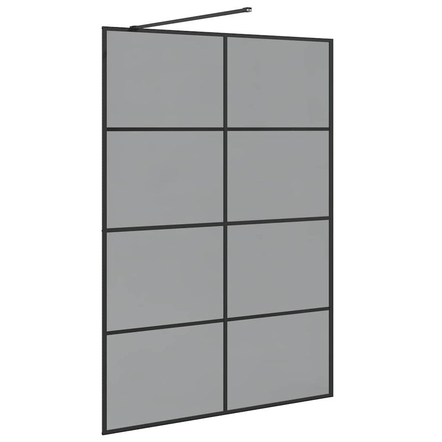 Inloop Douche Wand Zwart 140 x 195 cm gehard glas