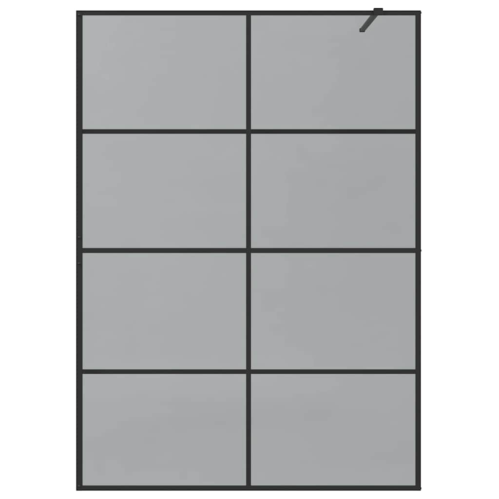 Inloop Douche Wand Zwart 140 x 195 cm gehard glas