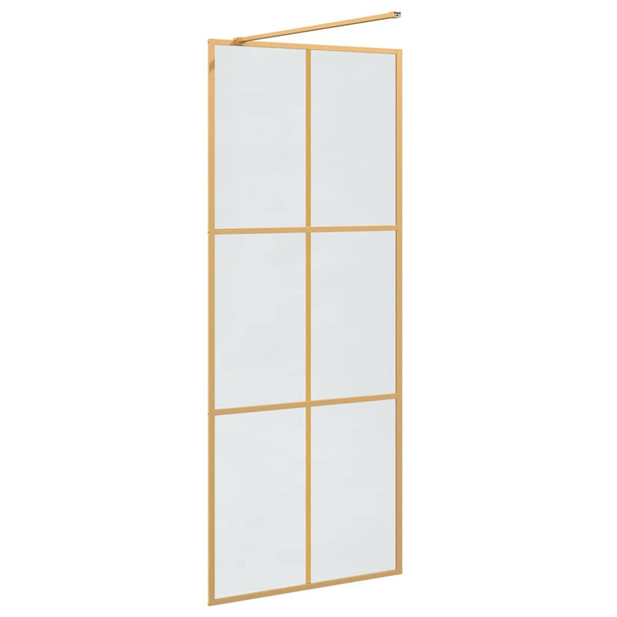 Inloop Douche Wand Goud 80 x 195 cm gehard glas