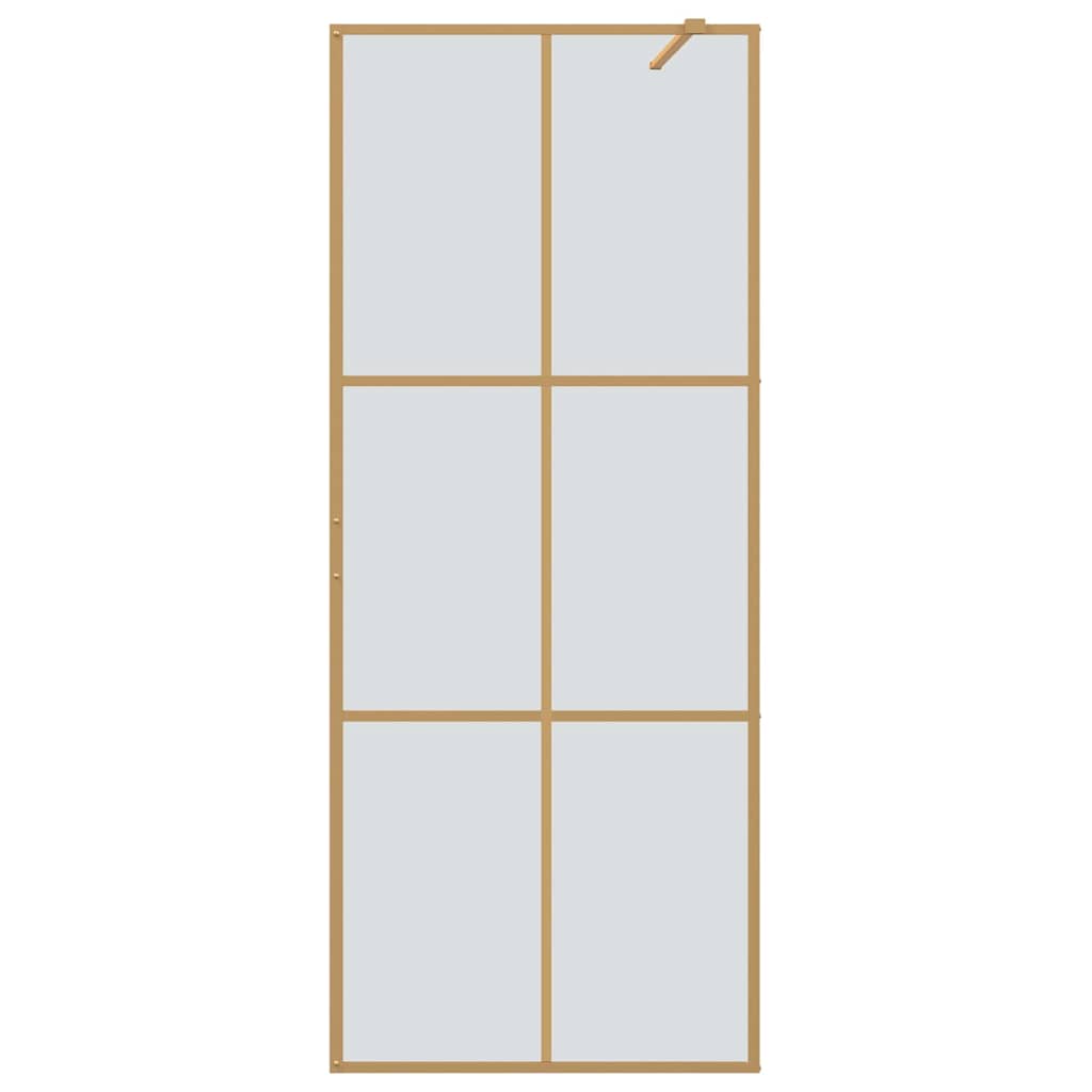 Inloop Douche Wand Goud 80 x 195 cm gehard glas