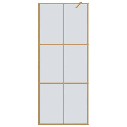 Inloop Douche Wand Goud 80 x 195 cm gehard glas