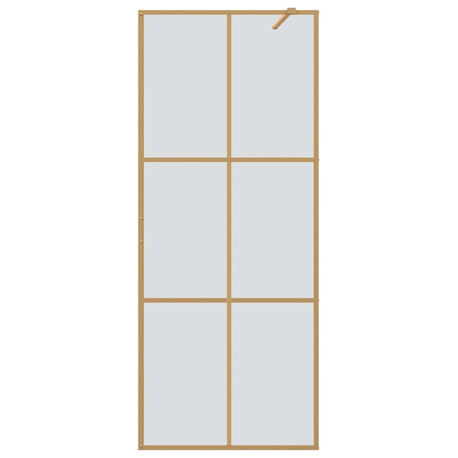 Inloop Douche Wand Goud 80 x 195 cm gehard glas