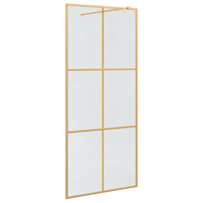 Inloop Douche Wand Goud 90 x 195 cm gehard glas