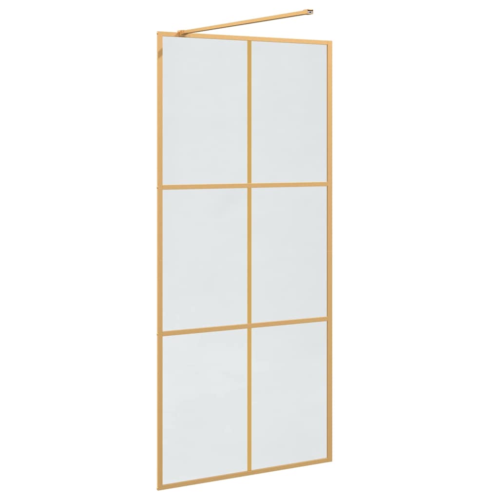 Inloop Douche Wand Goud 90 x 195 cm gehard glas