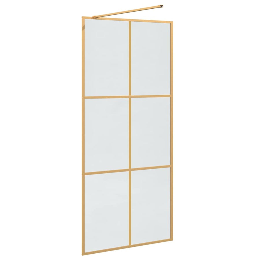 Inloop Douche Wand Goud 90 x 195 cm gehard glas
