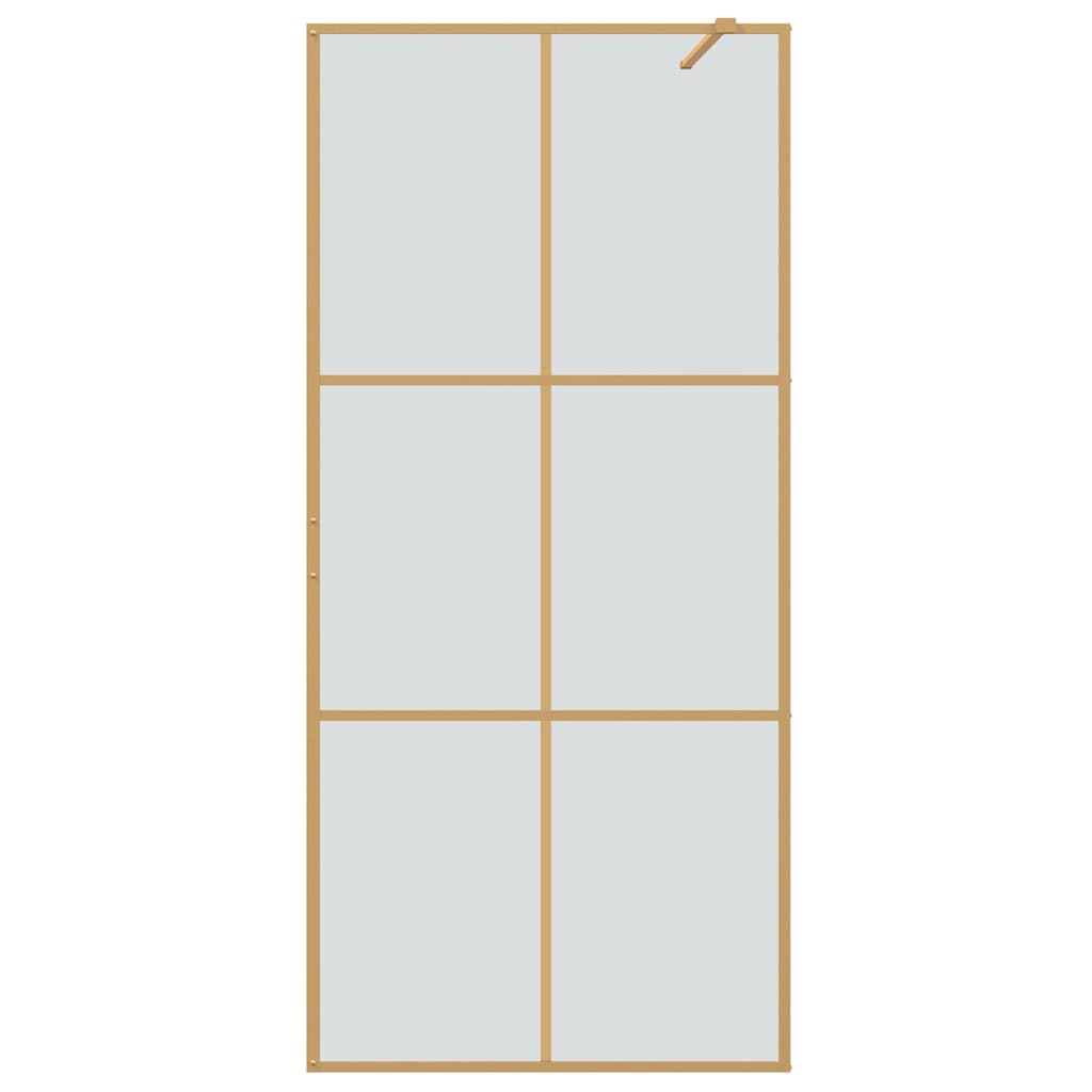 Inloop Douche Wand Goud 90 x 195 cm gehard glas