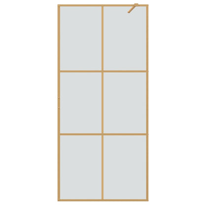 Inloop Douche Wand Goud 90 x 195 cm gehard glas