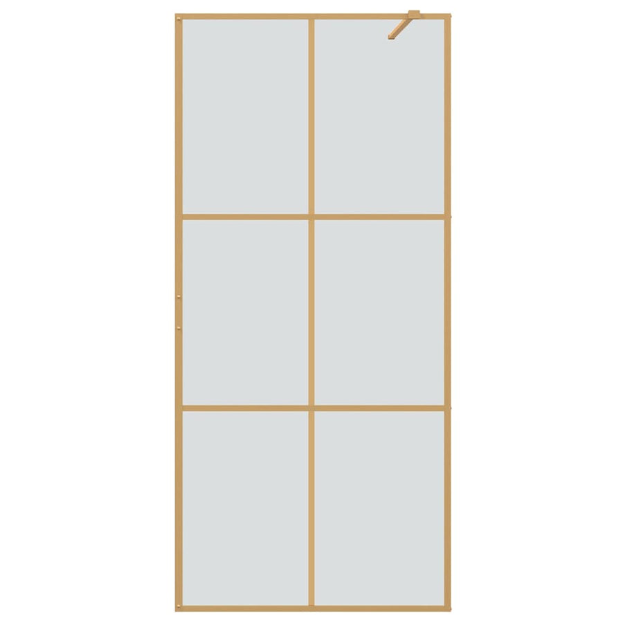 Inloop Douche Wand Goud 90 x 195 cm gehard glas