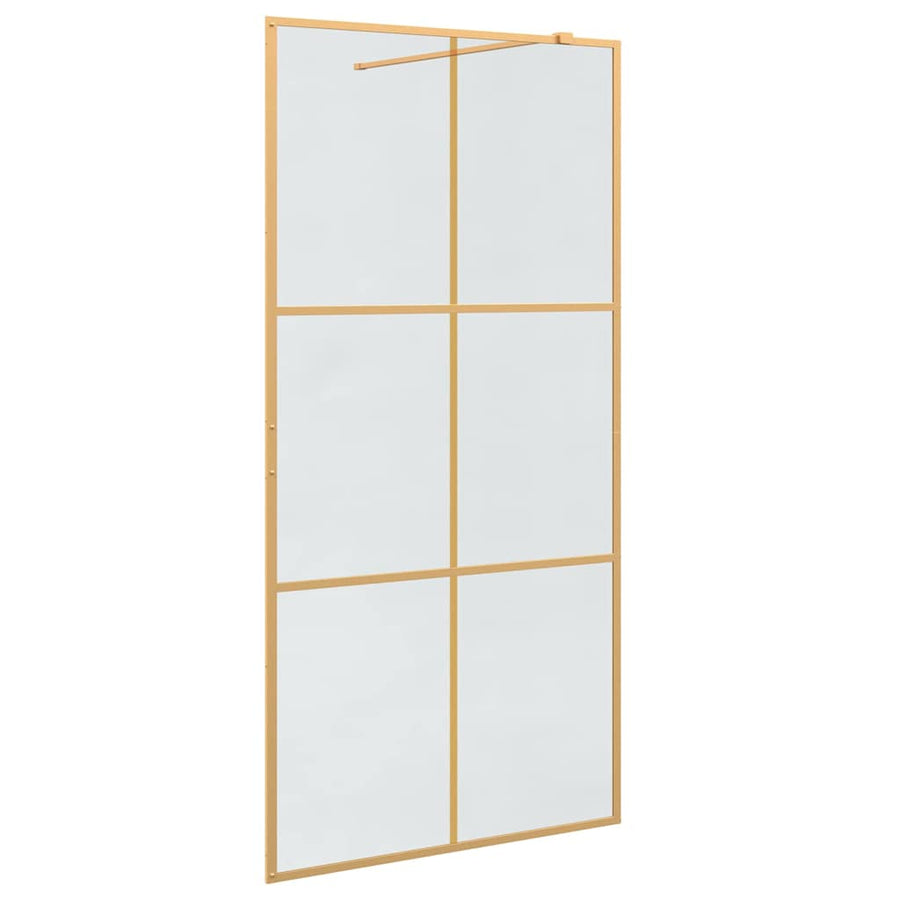 Inloop Douche Wand Goud 100 x 195 cm gehard glas