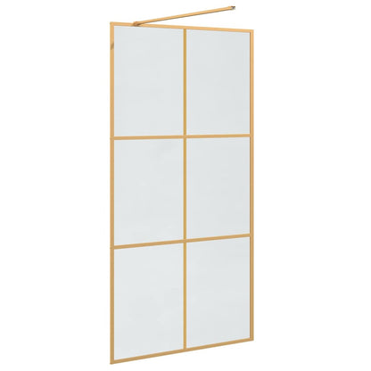 Inloop Douche Wand Goud 100 x 195 cm gehard glas