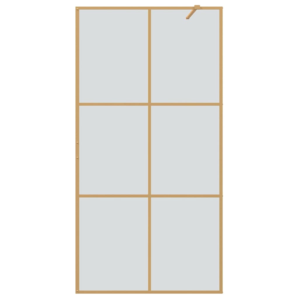 Inloop Douche Wand Goud 100 x 195 cm gehard glas