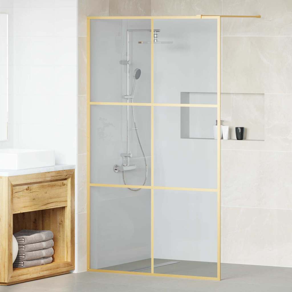 Inloop Douche Wand Goud 115 x 195 cm gehard glas