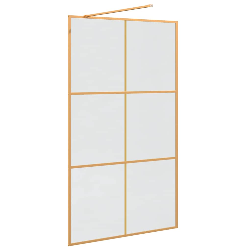 Inloop Douche Wand Goud 115 x 195 cm gehard glas