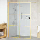 Walk-in Shower Screen Gold 140 x 195 cm tempered glass