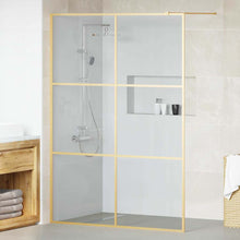 Inloop Douche Wand Goud 140 x 195 cm gehard glas
