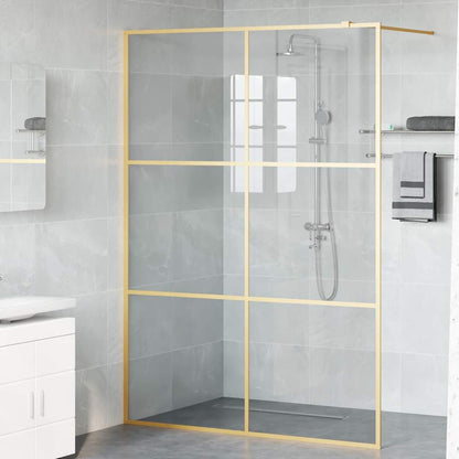 Inloop Douche Wand Goud 140 x 195 cm gehard glas