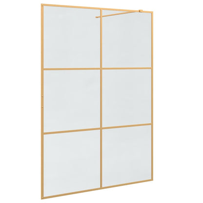 Inloop Douche Wand Goud 140 x 195 cm gehard glas