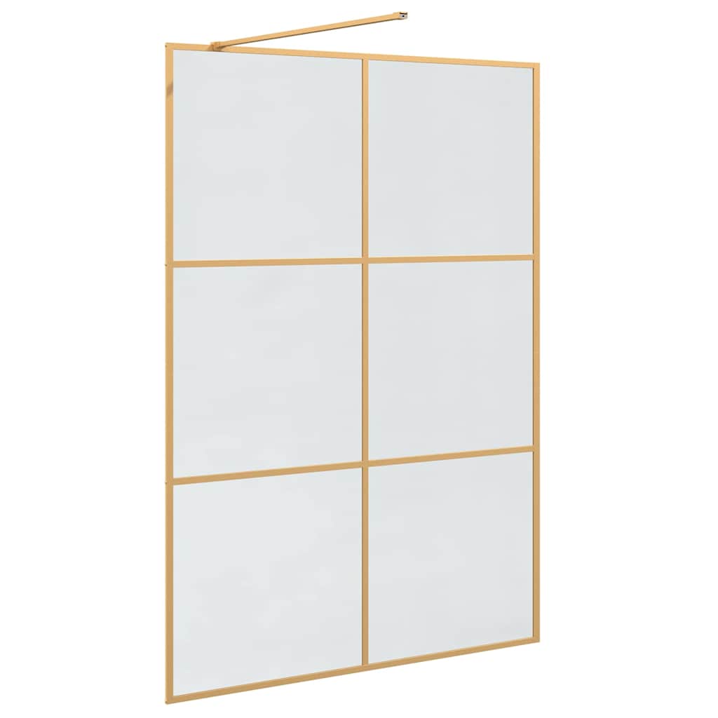 Inloop Douche Wand Goud 140 x 195 cm gehard glas