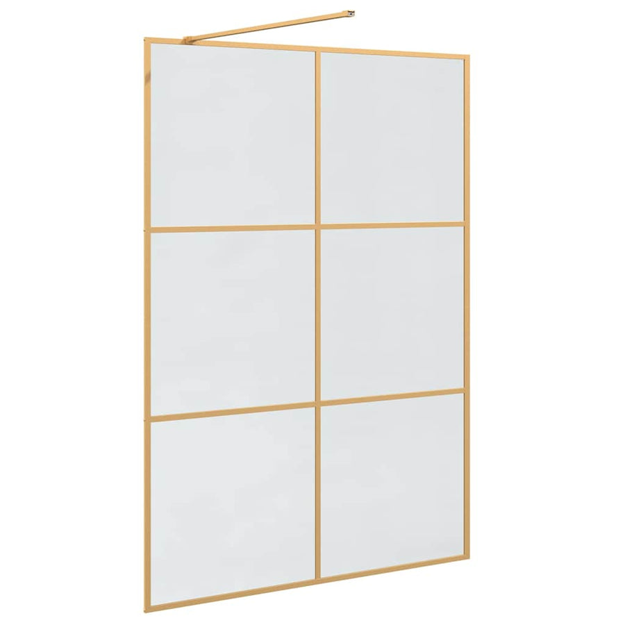 Inloop Douche Wand Goud 140 x 195 cm gehard glas