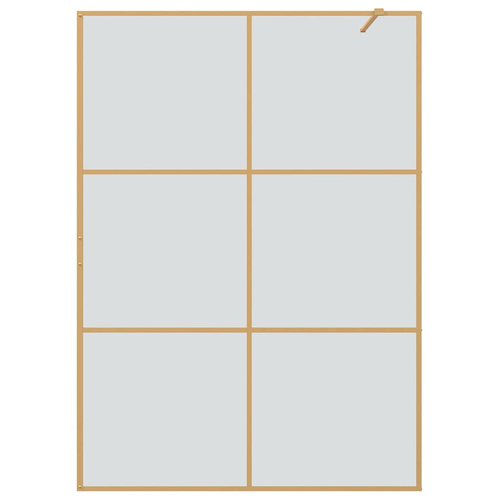 Inloop Douche Wand Goud 140 x 195 cm gehard glas