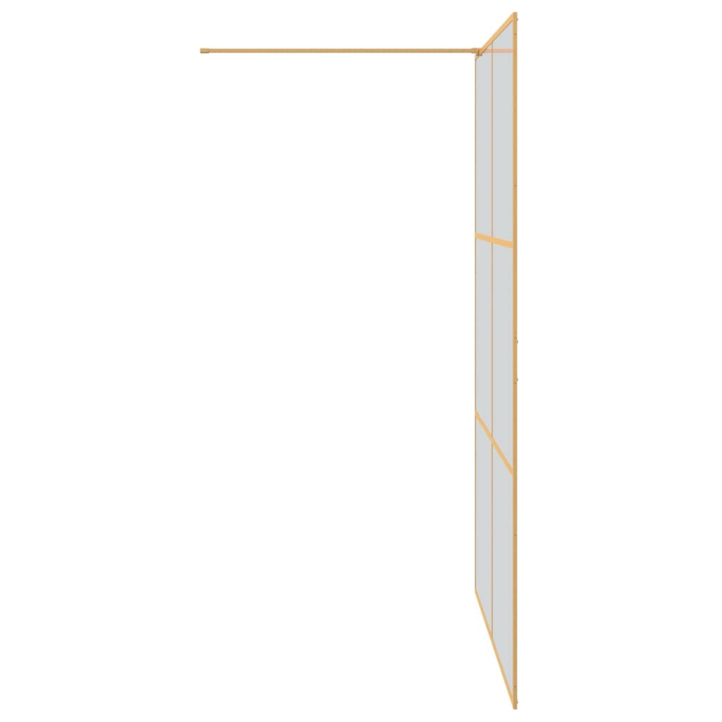 Inloop Douche Wand Goud 140 x 195 cm gehard glas