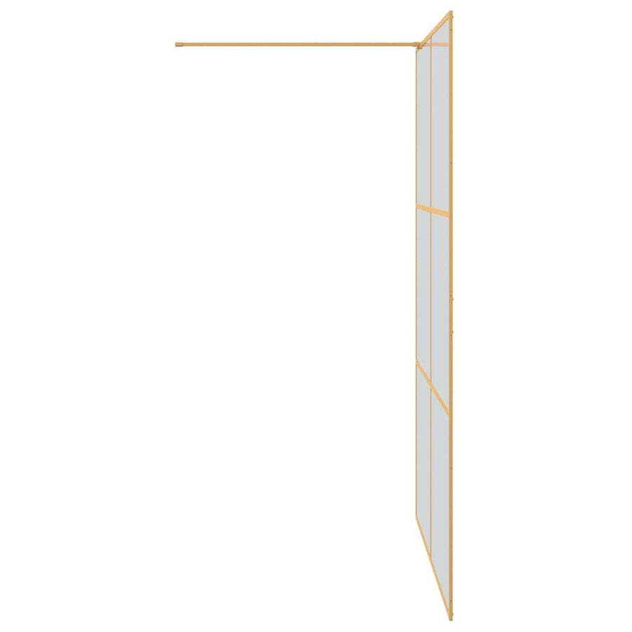 Inloop Douche Wand Goud 140 x 195 cm gehard glas