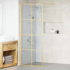 Inloopdouchewand 80x195 cm goud gehard glas