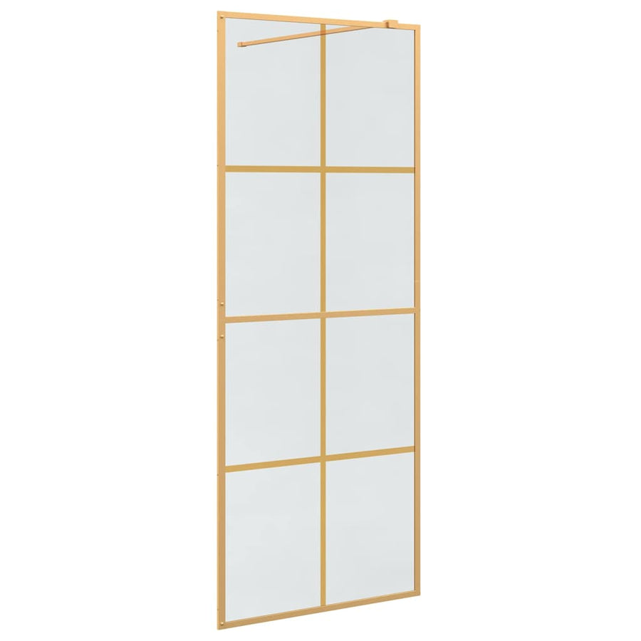 Inloop Douche Wand Goud 80 x 195 cm gehard glas