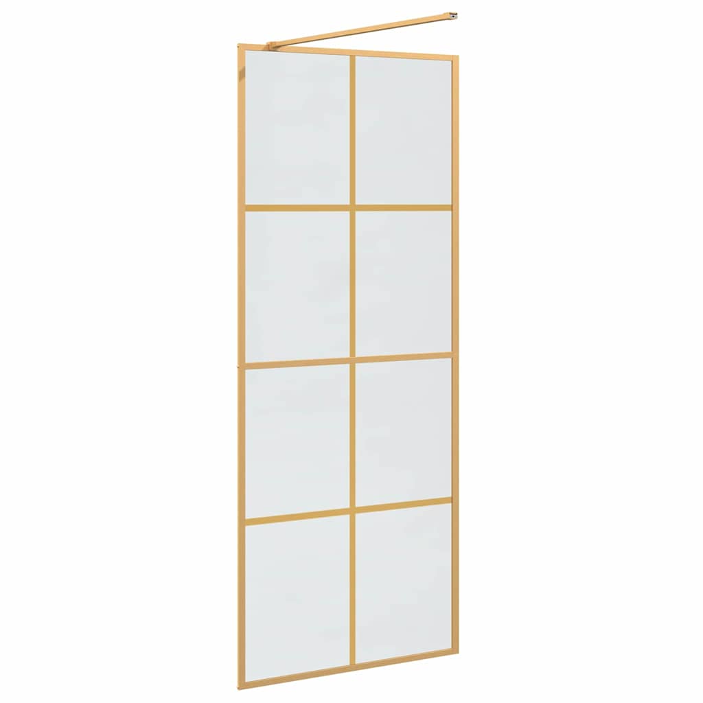 Inloop Douche Wand Goud 80 x 195 cm gehard glas