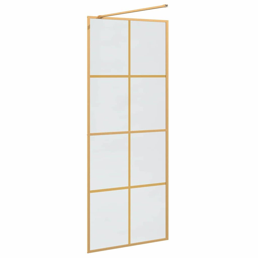 Inloop Douche Wand Goud 80 x 195 cm gehard glas