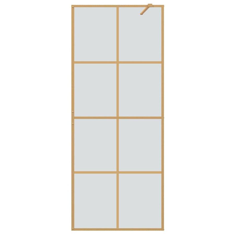 Inloop Douche Wand Goud 80 x 195 cm gehard glas