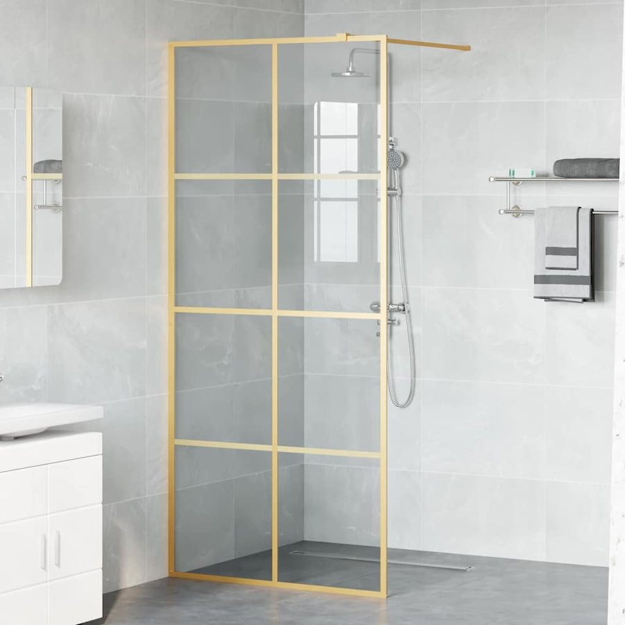Inloop Douche Wand Goud 90 x 195 cm gehard glas