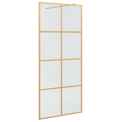 Inloop Douche Wand Goud 90 x 195 cm gehard glas