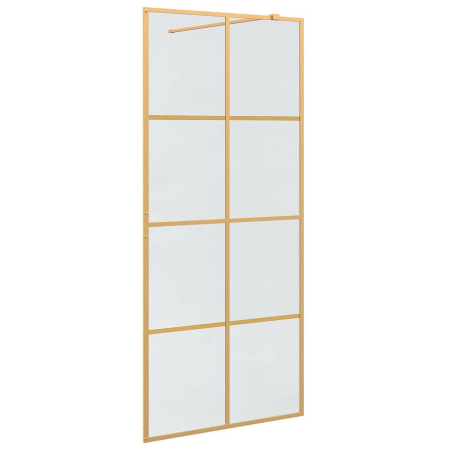Inloop Douche Wand Goud 90 x 195 cm gehard glas