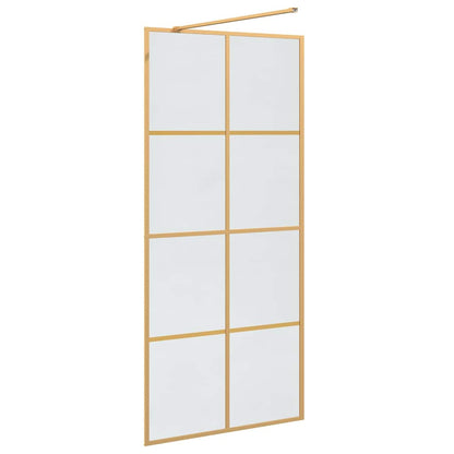 Inloop Douche Wand Goud 90 x 195 cm gehard glas