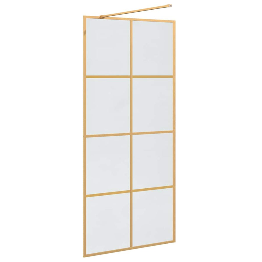 Inloop Douche Wand Goud 90 x 195 cm gehard glas
