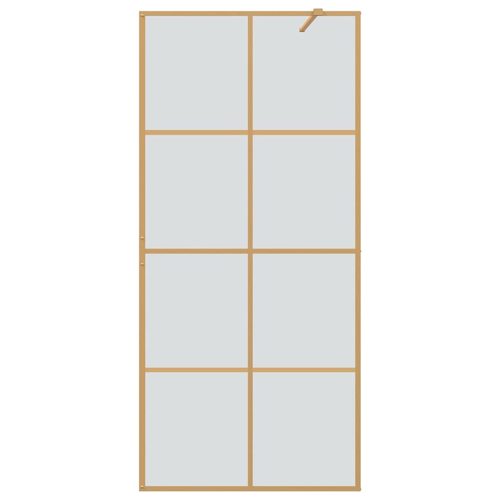 Inloop Douche Wand Goud 90 x 195 cm gehard glas