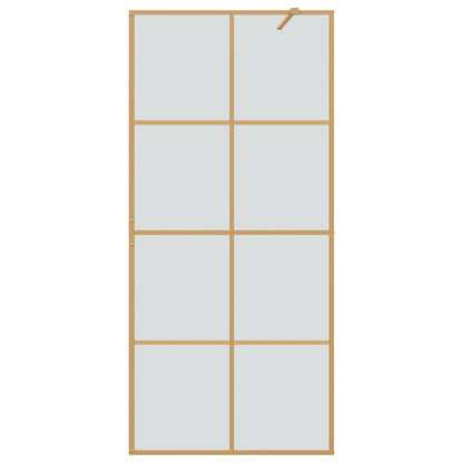 Inloop Douche Wand Goud 90 x 195 cm gehard glas