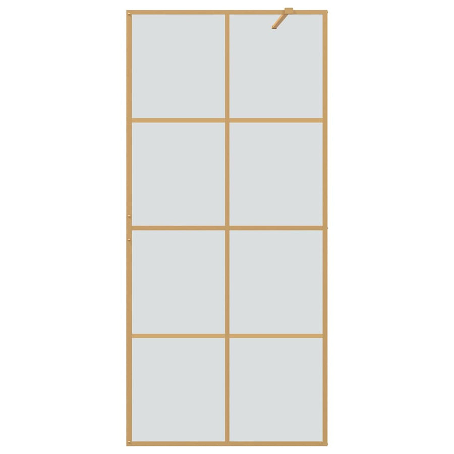 Inloop Douche Wand Goud 90 x 195 cm gehard glas