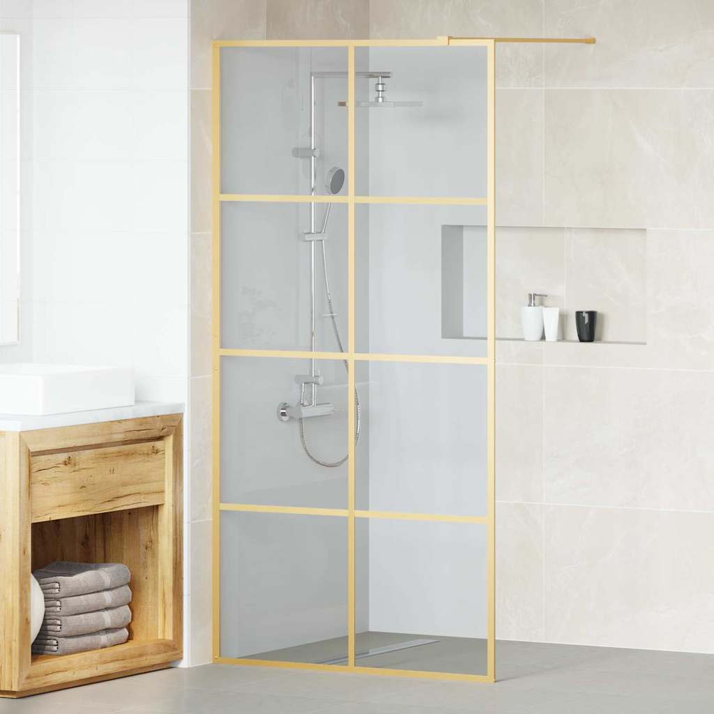 Inloop Douche Wand Goud 100 x 195 cm gehard glas