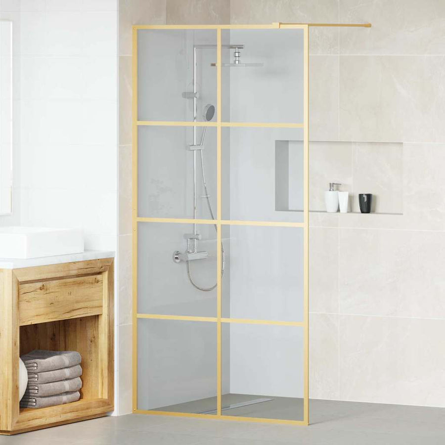 Inloop Douche Wand Goud 100 x 195 cm gehard glas