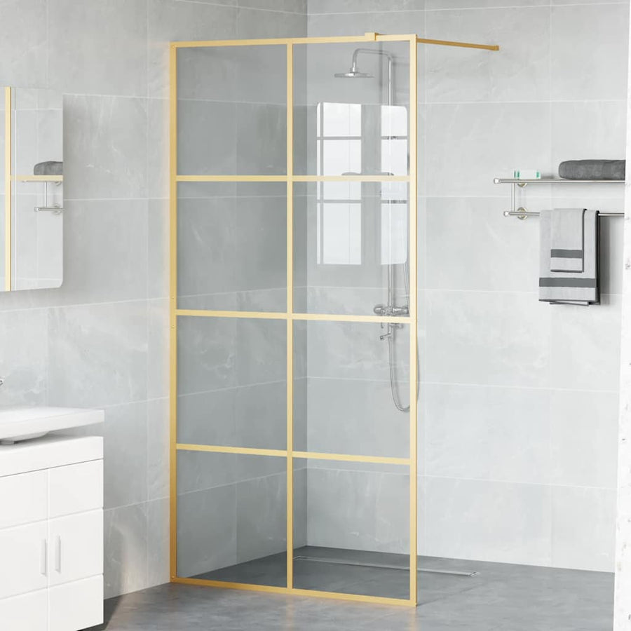 Inloop Douche Wand Goud 100 x 195 cm gehard glas