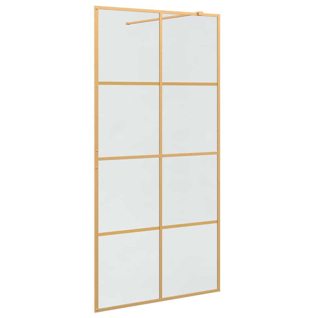 Inloop Douche Wand Goud 100 x 195 cm gehard glas