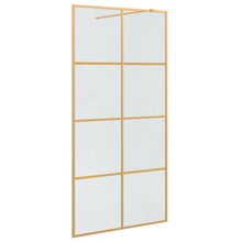 Inloop Douche Wand Goud 100 x 195 cm gehard glas