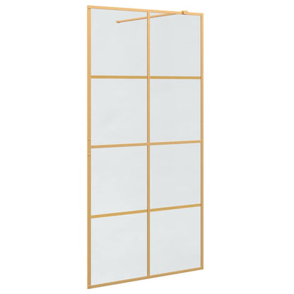 Inloop Douche Wand Goud 100 x 195 cm gehard glas