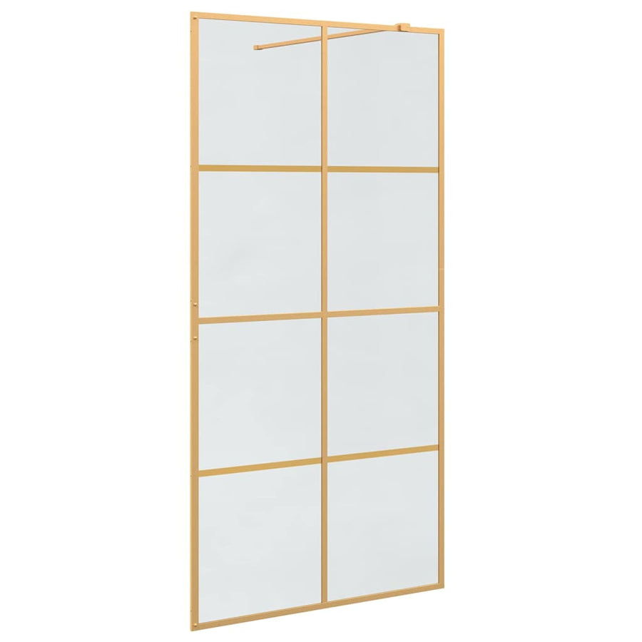 Inloop Douche Wand Goud 100 x 195 cm gehard glas