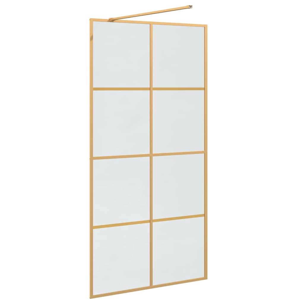 Inloop Douche Wand Goud 100 x 195 cm gehard glas