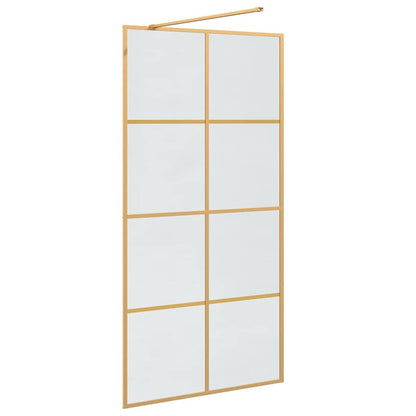 Inloop Douche Wand Goud 100 x 195 cm gehard glas